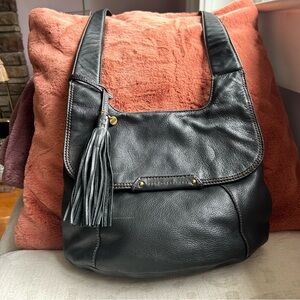 HOBO Black Pebble Leather Crossbody/Shoulder Bag